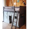Lit mezzanine enfant avec bureau et rangements