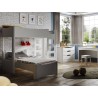 Lits superposés fusion en bois - déco chambre ado