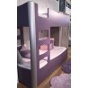 Lits superposés fusion en bois - déco chambre ado