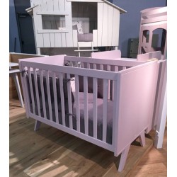 Lit bébé en bois Vintage