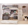 Lit mezzanine enfant avec bureau et rangements