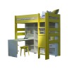 lit mezzanine enfant avec bureau intégré en bois