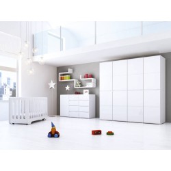 Lit combiné évolutif bébé Math 60 en bois