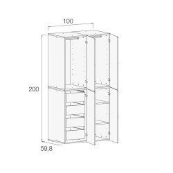  Armoire Modular - 4 modules