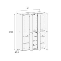  Armoire Modular - 6 modules