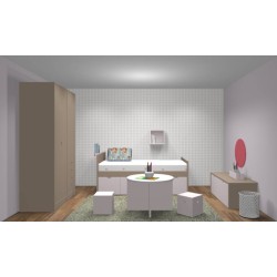 Lit enfant avec 4 grands caissons