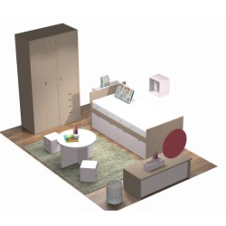 Lit enfant avec 4 grands caissons