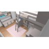 Lit mezzanine enfant avec bureau et rangements