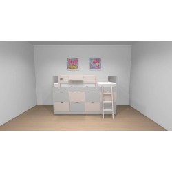 Lit enfant Babel avec grands tiroirs