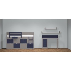 Lit enfant Babel avec grands tiroirs