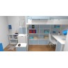 Lit mezzanine enfant avec bureau et rangements