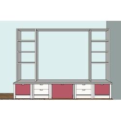 Bibliothèque Diane triple