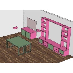 Bibliothèque Diane triple