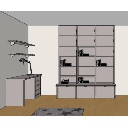 Bibliothèque Diane triple