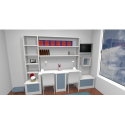 Bibliothèque Diane triple