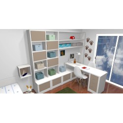 Bibliothèque Diane triple