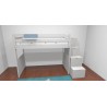 Lit mezzanine enfant avec bureau et rangements