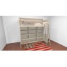 Lit mezzanine enfant avec bureau et rangements