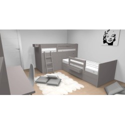 Lit enfant Babel avec grands tiroirs