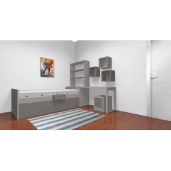 Lit enfant avec 4 grands caissons