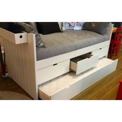 Lit enfant avec 4 grands caissons