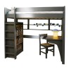 lit mezzanine enfant avec bureau intégré en bois