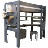 lit mezzanine enfant avec bureau intégré en bois