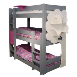 City : Lit superposés enfant triple étage sécurisé
