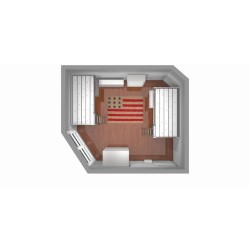 Lit mezzanine enfant avec bureau et rangements