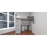 Lit mezzanine enfant avec bureau et rangements